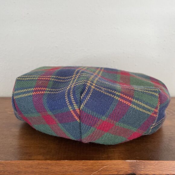 100% Pure New Wool Irish County Tartans Beret Cap Hat Tweed Plaid Vtg Excellent - Picture 2 of 6